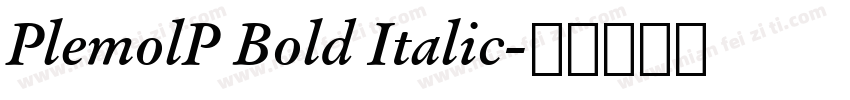 PlemolP Bold Italic字体转换